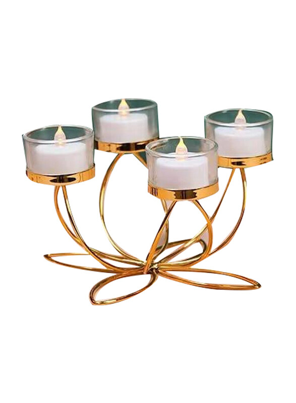 

Perfect Mania Iron Candle Holder, Gold