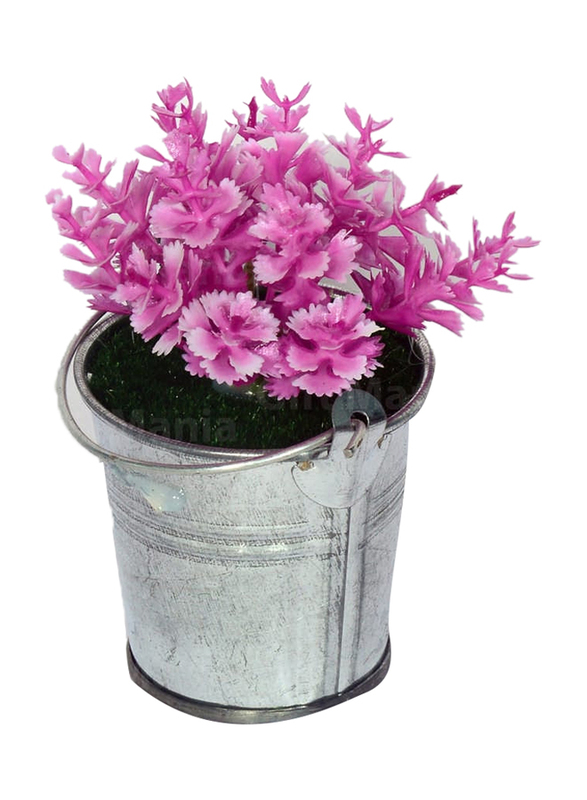 Perfect Mania Magnetic Flower Metal Pot, Silver