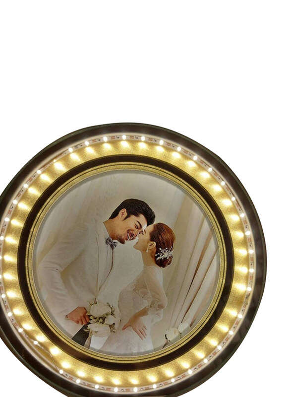 

Perfect Mania Circle LED Photo Frame, Gold
