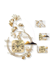 Perfect Mania Gift Nordic Luxury Wrought Iron Wall Clock, Gold
