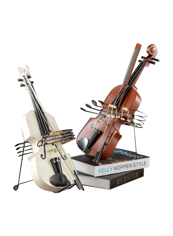 Perfect Mania Retro Nostalgic Decorative Violin Musical Instrument Home Guitar Bookshelf, Multicolour