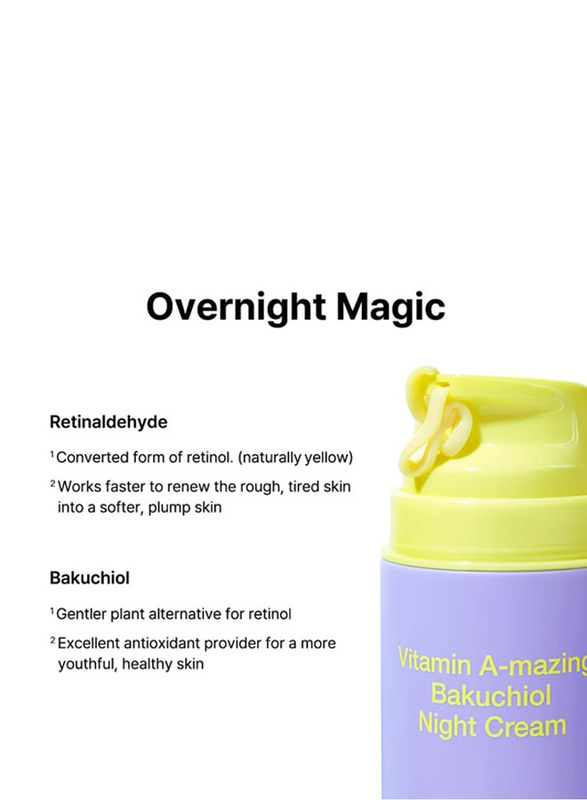 By Wishtrend Vitamin A-Mazing Bakuchiol Night Cream, 30gm