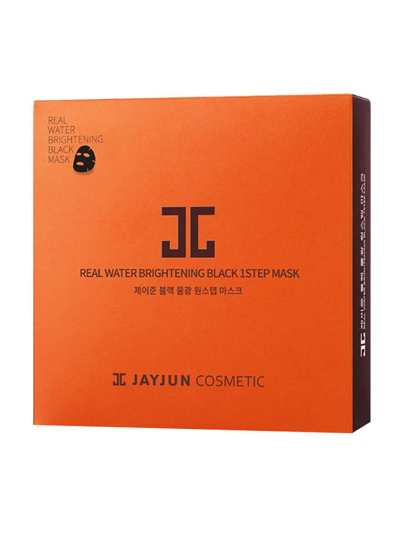 Jayjun Real Water Brightening Black Mask, 25ml x 10 Pieces