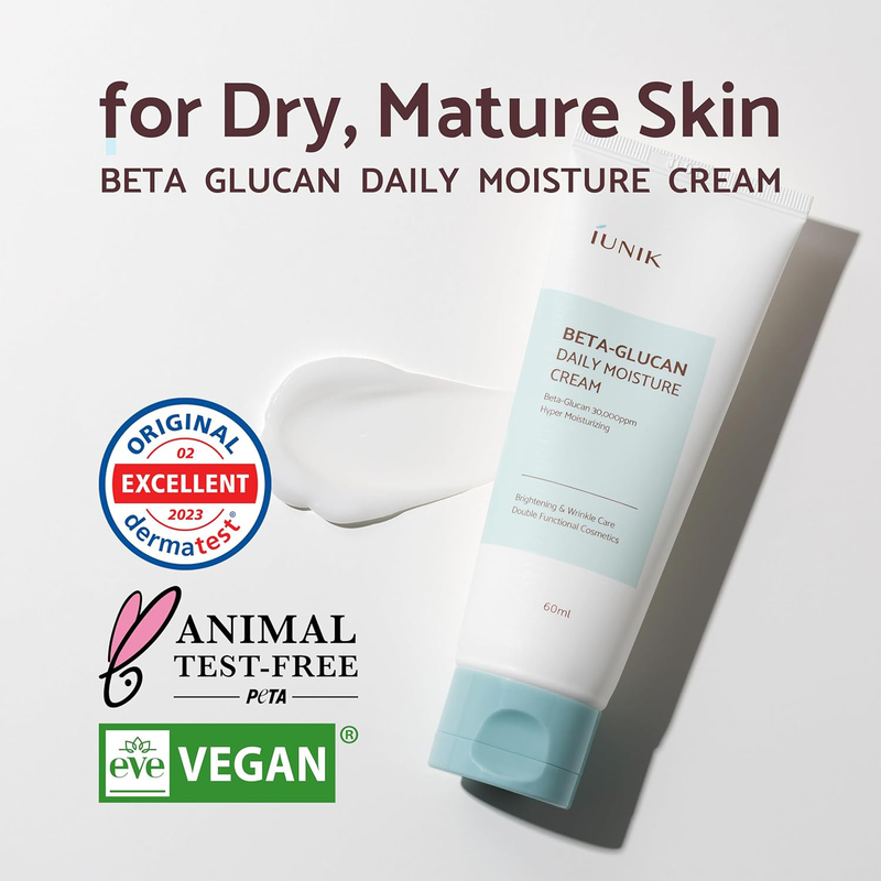 Iunik Beta Glucan Daily Moisture Cream, 60ml