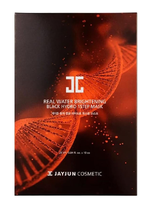 Jayjun Real Water Brightening Black Hydro Mask, 25ml x 10 Pieces