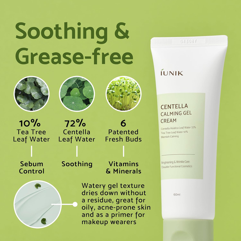 Iunik Centella Calming Gel Cream, 60ml