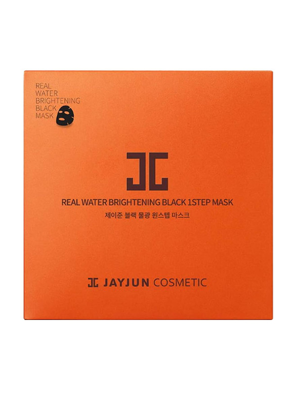 Jayjun Real Water Brightening Black Mask, 25ml x 10 Pieces