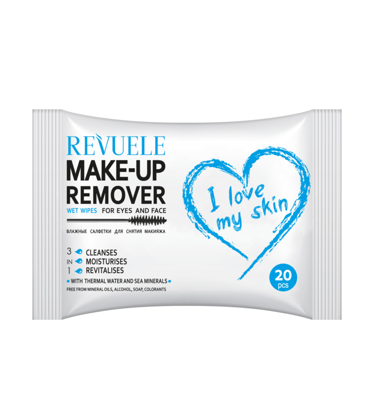 Revuele Wet Wipes Make Up Remover For Eyes And Face With Thermal Water And Sea Minerals