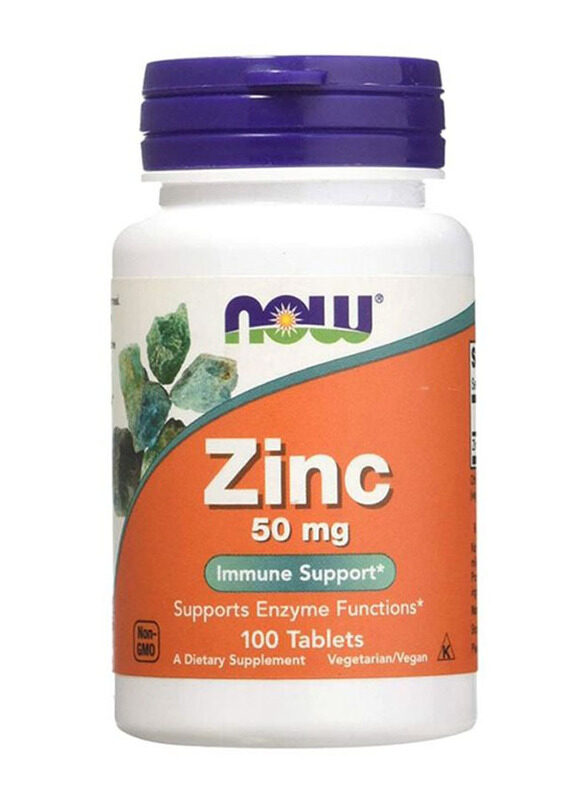 

Now Foods Zinc Tablets, 50mg, 100 Tablets
