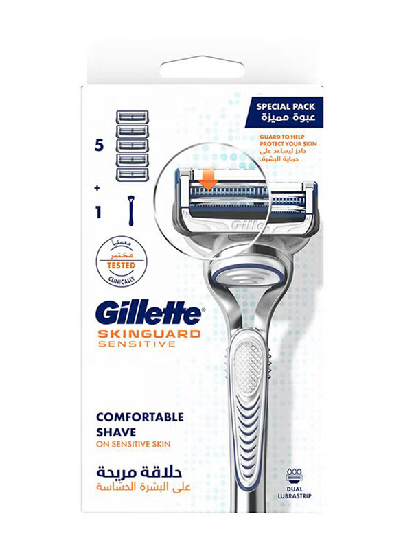 

Gillette Sensitive Blade Refills Set with Razor Handle, 6 Pieces