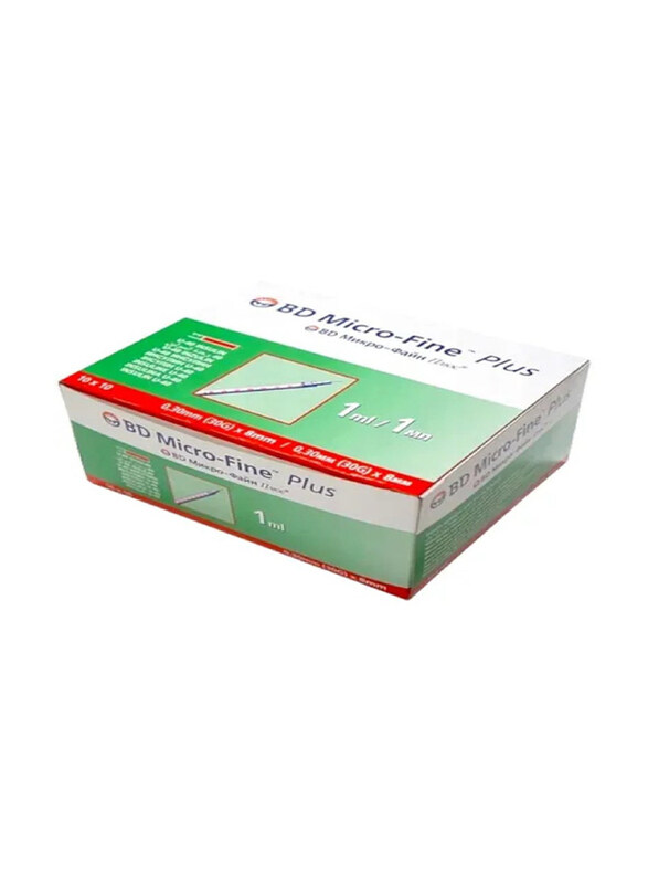 

BD Micro-Fine Plus Insulin Syringes, 30g x 8mm, 1ml, 100 Pieces, Multicolour