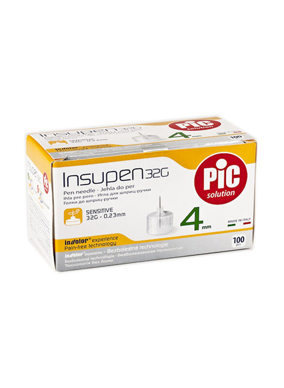 

Pic Solution Insupen Pen Needle Set, 100 Pieces, Multicolour