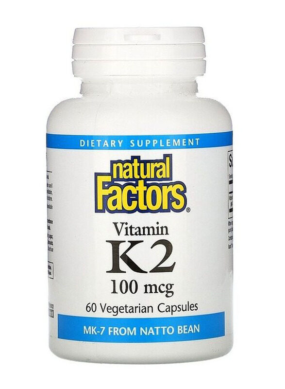 

Natural Factors Vitamin K2 Capsules, 60 Vegetarian Capsules