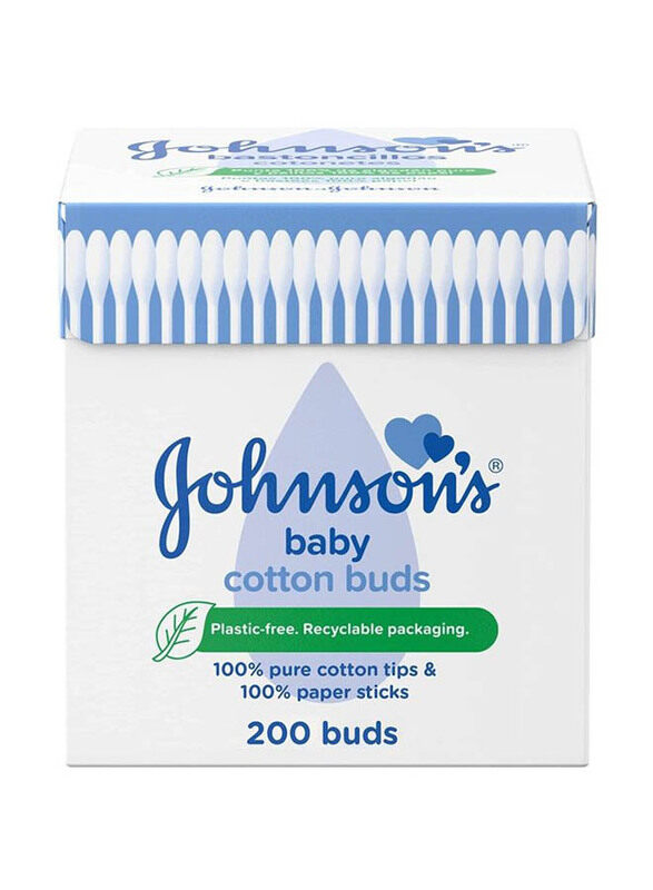 

Johnson's 200-Piece Baby Cotton Buds Stick, White