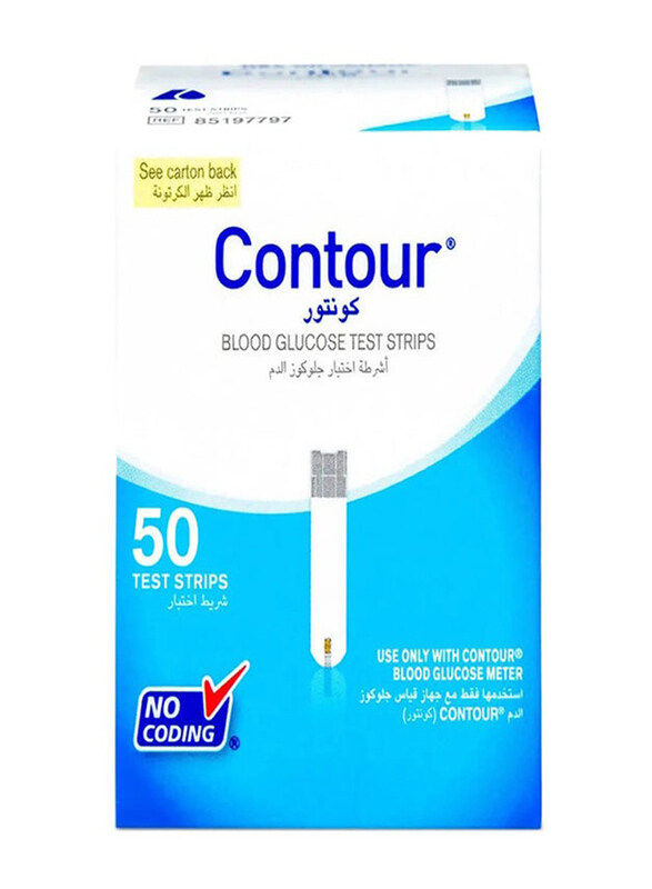 

Contour Blood Glucose Test Strip, 50 Strips, White