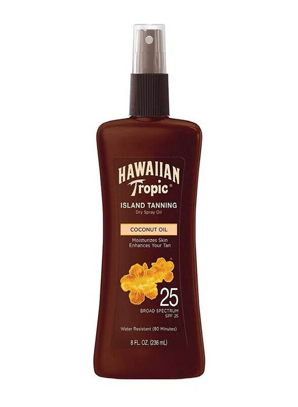 

Hawaiian Tropic Island Tanning Pump Dry Spray Oil SPF 25 Sunscreen, 8oz