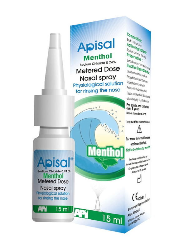 

Apisal Menthol Nasal Spray, 15ml