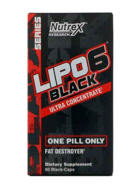 

Nutrex Research Lipo-6 Black Ultra Concentrate Dietary Supplement, 60 Capsules