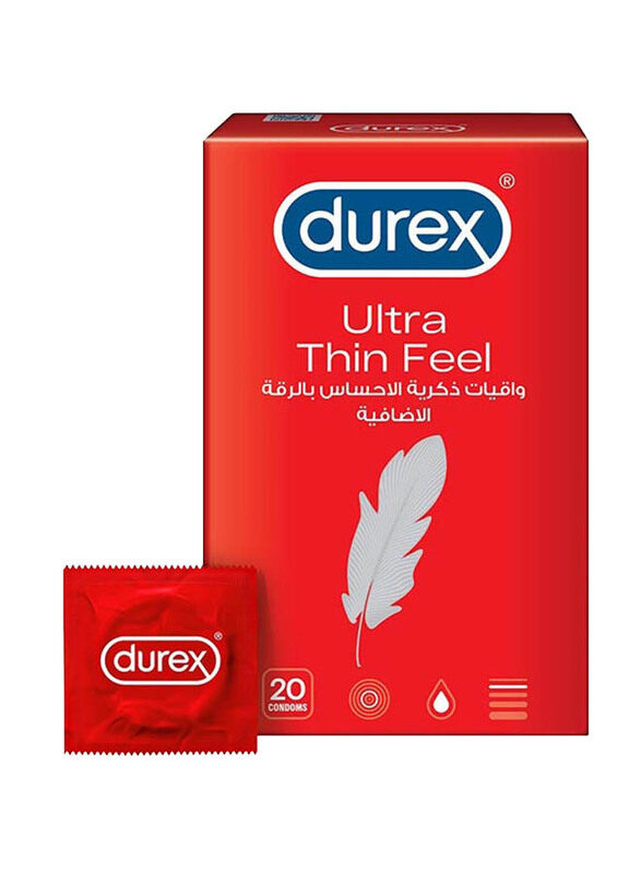 

Durex Ultra Thin Feel Lubricated Condoms, 20 Pieces