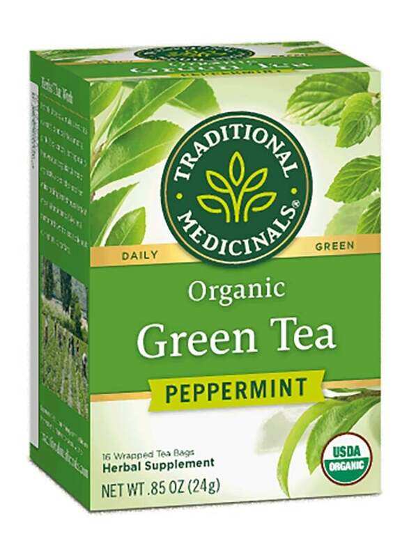 

Traditional Medicinals Organic Peppermint Green Tea, 16 Tea Bags