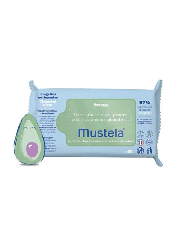 

Mustela 60-Sheet Cleansing Wipes, White