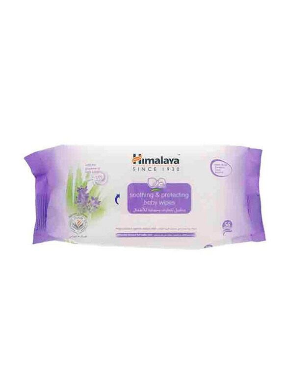 

Himalaya 56-Sheets Herbals Soothing and Protecting Baby Wipes, White