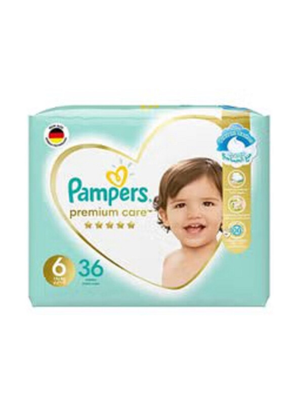 

Pampers Premium Care Taped Baby Diapers, Size 6, 13+ Kg, 36 Count