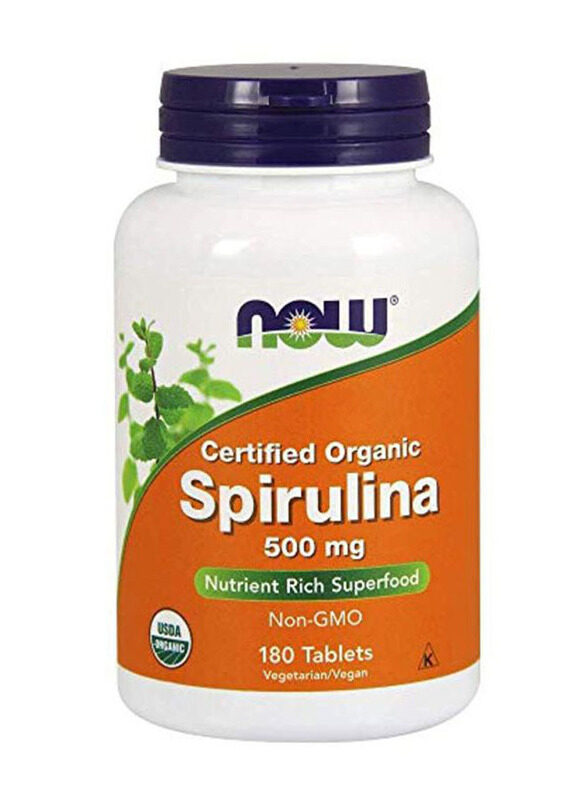 

Now Foods Certified Organic Spirulina Tablets, 500mg, 180 Tablets