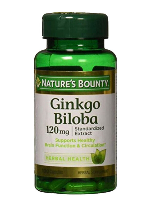 

Nature's Bounty Ginkgo Biloba Dietary Supplement, 120Mg, 100 Capsules