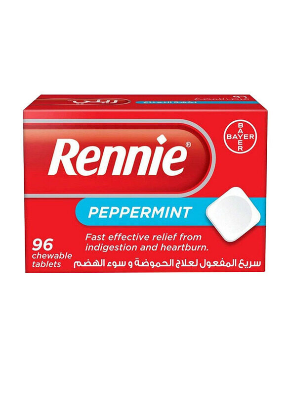 

Rennie Rennie Peppermint Chewable Tablets, 96 Tablets