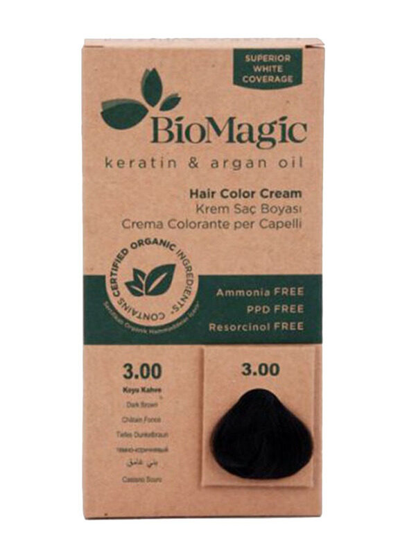 

Biomagic Permanent Hair Colour, 60ml, 3/00 Dark Brown