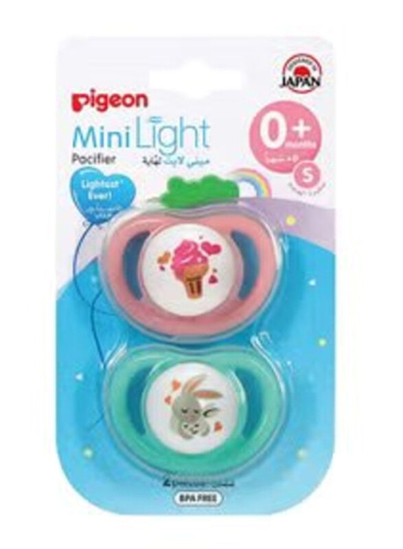 

Pigeon Minilight Pacifier, 2 Pieces, Multicolour