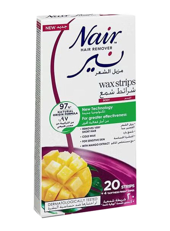 

Nair Hair Remover Wax Strips Mango, 20 Strips