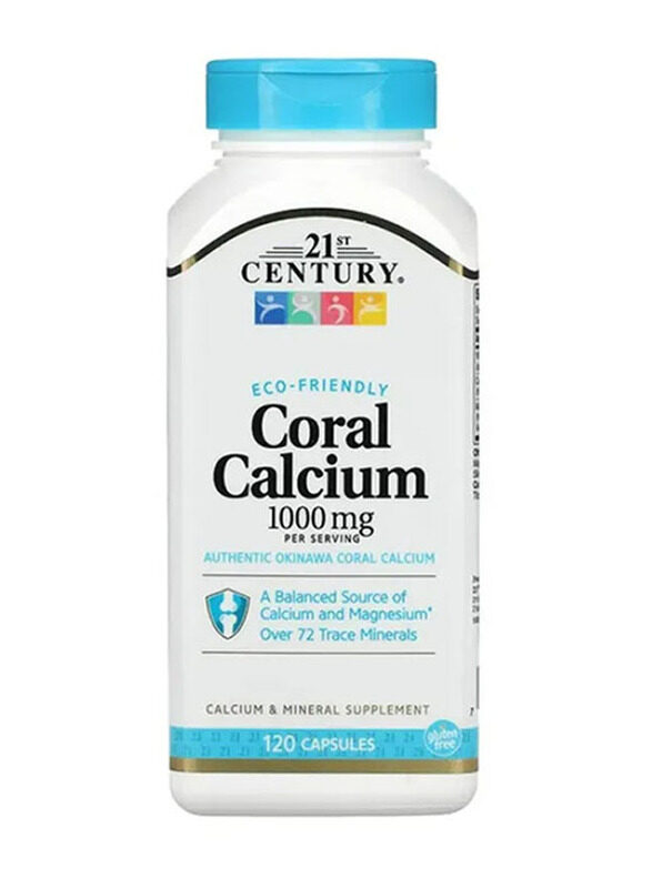 

21St Century Coral Calcium Capsules, 1000mg, 120 Capsules