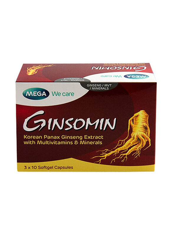

Mega Ginsomin Dietary Supplement, 30 Softgels