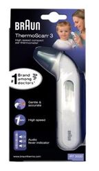 Braun ThermoScan 3 Ear Thermometer, IRT 3030 Multicolour 500grams