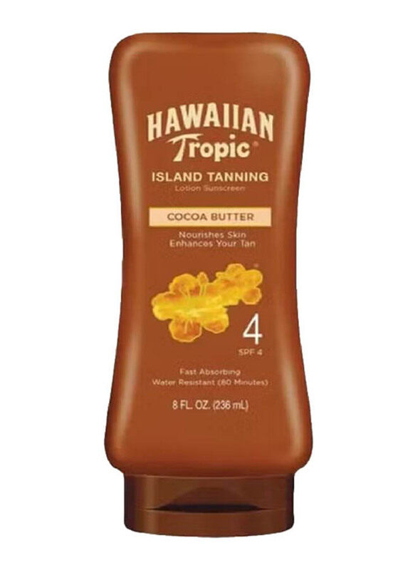 

Hawaiian Tropic Dark Cocoa Butter Island Tanning Lotion Sunscreen SPF 4, 8oz