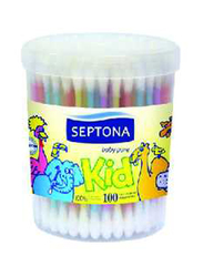 Septona Kids Cotton Buds Drum, 100 Pieces