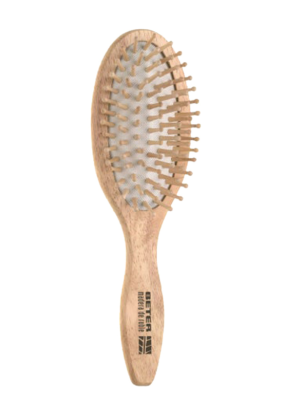Beter Cushion Brush Woodtips 12.5cm, One Size, 03097, Brown