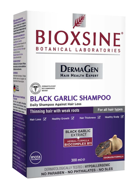 Bioxsine Dg Black Garlic Shampoo for All Hair Types, 300ml