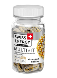 Swiss Energy Multivit 25 Vitamin & Minerals + K2, 30 Capsules