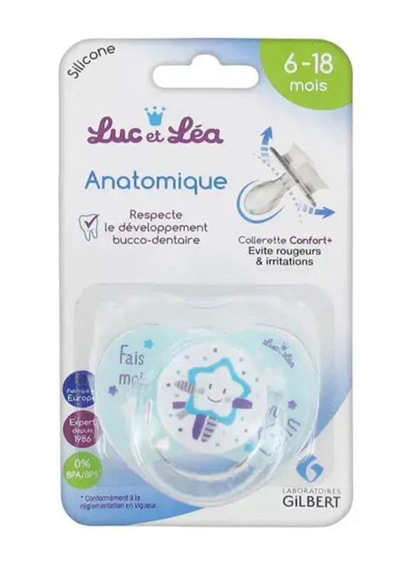 Luc et Lea Ana Calin Ring Soother, Blue