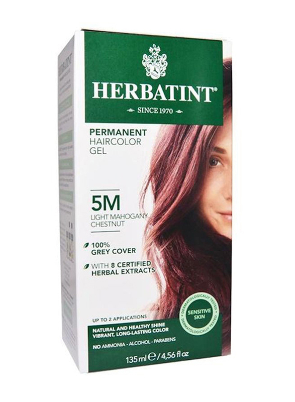 Herbatint Permanent Herbal Hair Color Gel, 135ml, 5M Mahogany Chesnut