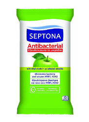 Septona Green Apple Antibacterial Refreshing Wipes, 15 Wipes