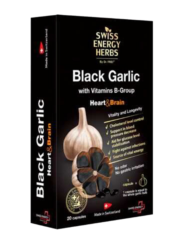 Swiss Energy Black Garlic, 20 Softgels