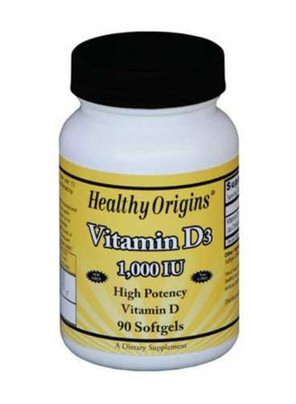 Healthy Origins Vitamin D3 1000 Iu, 90 Softgels