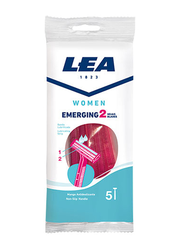 Lea Women Emerging 2 Disposable Razors, 5 Pieces