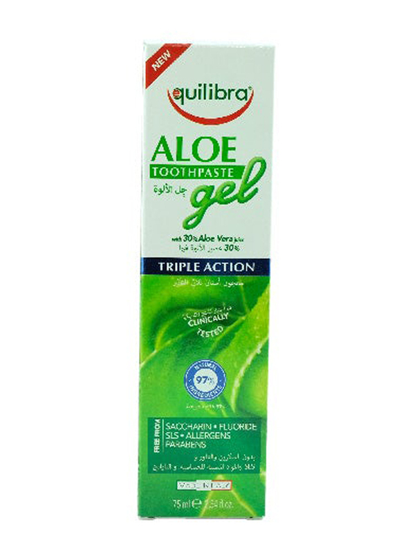Equilibra Aloe Triple Action Toothpaste, 75ml