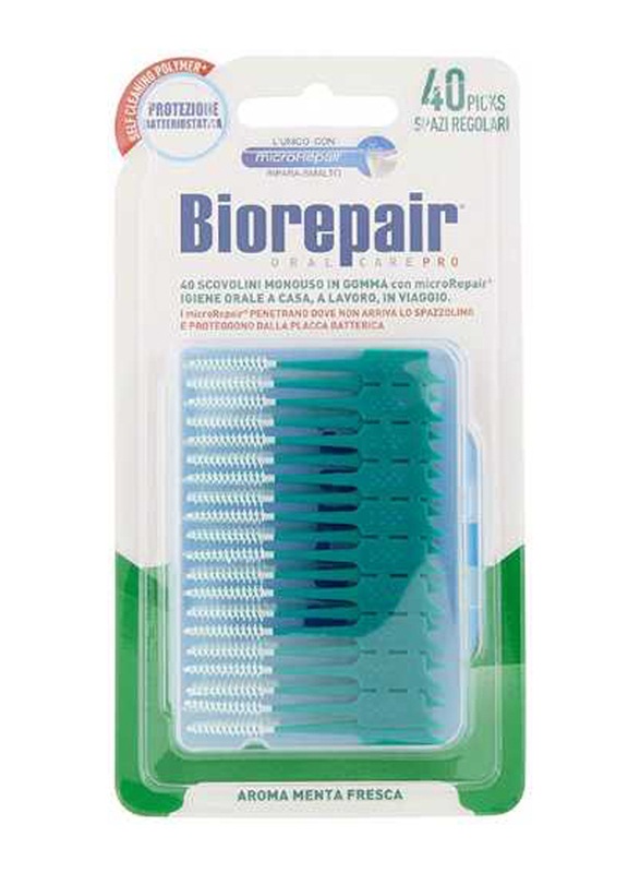 Biorepair Oral Care Pro Regular Rubber Brush, 40 Pieces