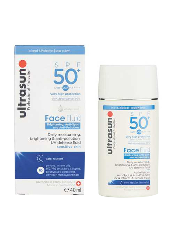 Ultrasun Spf50+ Face Fluid Brghtng Cream, 40ml